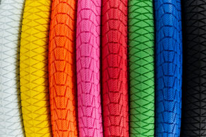 Colourful unicycle Tires